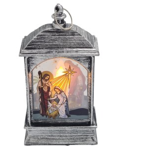 Lampion adwentowy srebrny – roratni