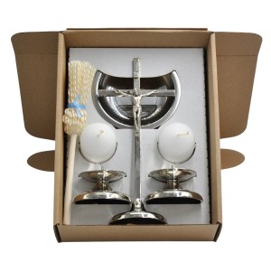 Zestaw kolędowy na kolędę – miseczka, kropidło, świeczki