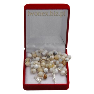 Różaniec opal biały na srebrze – duchowość w szlachetnej formie
