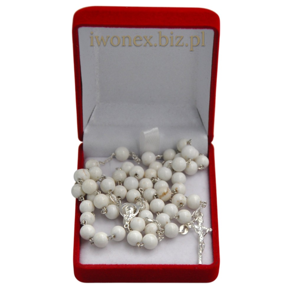 Różaniec z magnezytu i srebrem – piękny prezent na każdą okazję