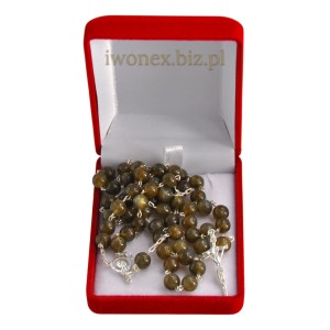 Różaniec srebrny ze spektrolitem | Sklep katolicki Iwonex