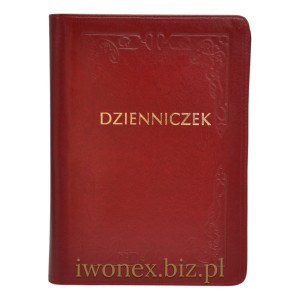 Dzienniczek św. s. Faustyny duży oprawa skóra naturalna