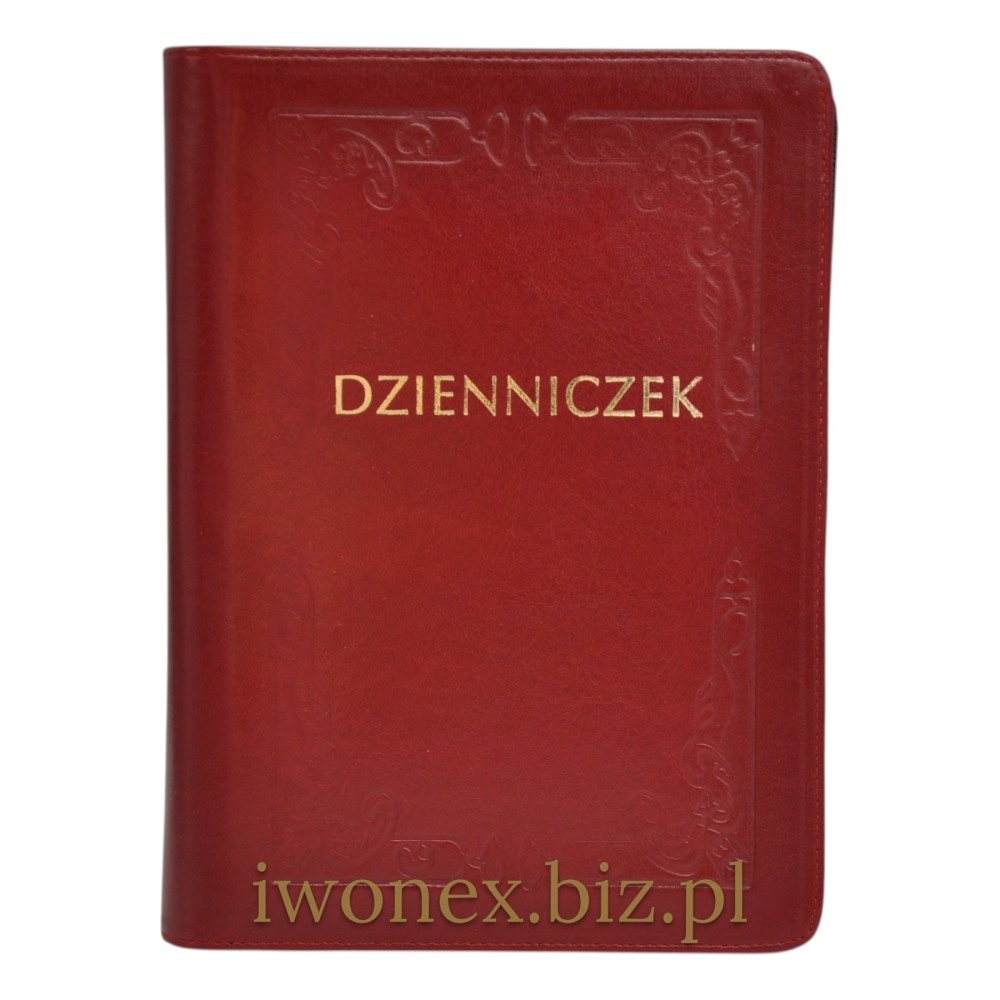 Dzienniczek św. s. Faustyny duży oprawa skóra naturalna