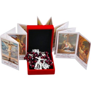 Różaniec ze stacjami Męki Pańskiej  Ponumerowanymi Cyframi Rzymskimi .