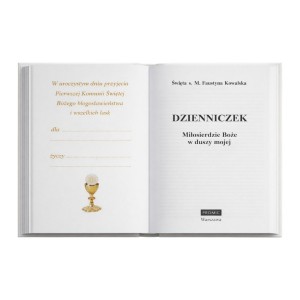 DZIENNICZEK ŚW. FAUSTYNY – MIŁOSIERDZIE BOŻE W DUSZY MOJEJ | PAMIĄTKA PIERWSZEJ KOMUNII ŚWIĘTEJ | PREZENT KOMUNIJNY