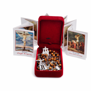 Droga Krzyżowa, stacje drogi krzyżowej róóżaniec w etui