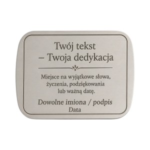 Tabliczka z Dedykacją – Grawer Personalizowany