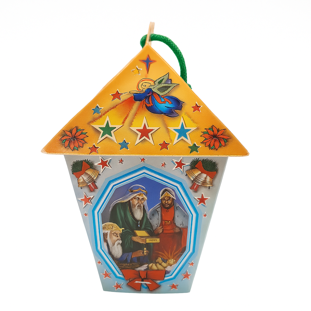 "Lampion Adwentowy Niebieski - Symbol Światła i Nadziei w Okresie Adwentu"
