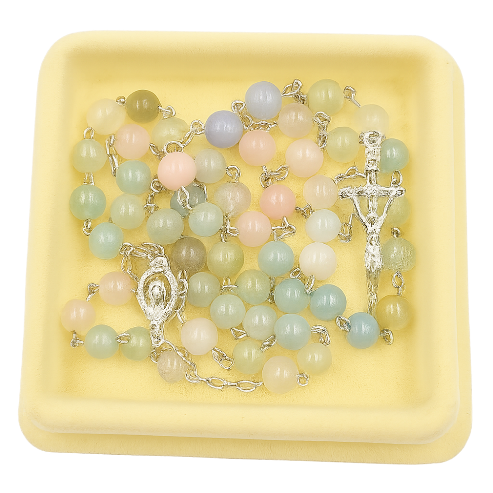 Różaniec z Kamienia Jubilerskiego Morganit na srebrze - Sklep iwonex.biz.pl Różaniec z Kamienia Jubilerskiego Morganit na srebrze - Sklep iwonex.biz.pl