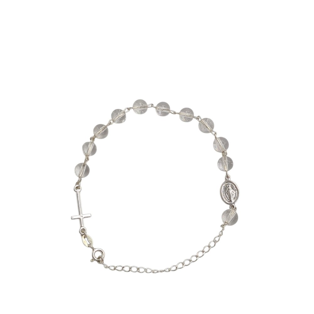 Bransoletka z kryształu górskiego i srebrem – elegancja i styl Bransoletka z kryształu górskiego i srebrem – elegancja i styl