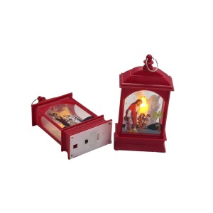 „Lampion Adwentowy z Jezusem i Dziećmi – Dekoracja Świąteczna LED