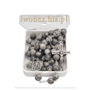 Różaniec z kamienia Jaspis Picasso – modlitwa i znak wiary katolickiej