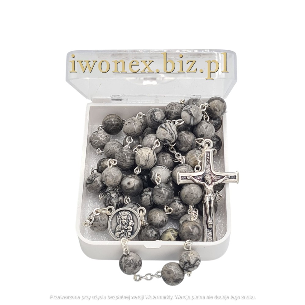 Różaniec z kamienia Jaspis Picasso – modlitwa i znak wiary katolickiej Różaniec z kamienia Jaspis Picasso – modlitwa i znak wiary katolickiej