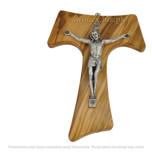 „Krzyż Tau z drewna oliwnego – symbol wiary