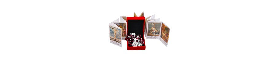 Różaniec z Biblijną Drogą Krzyżową z naturalnego drewna