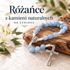 Różańce z kamieni naturalnych na sznurku