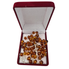 Różańce z bursztynu na srebrze