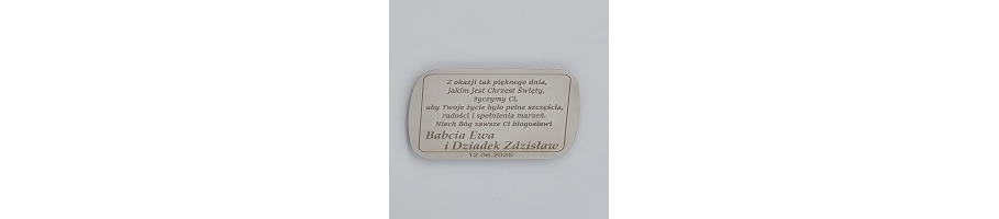 TABLICZKI DEDYKACYJNE SPERSONALIZOWANE